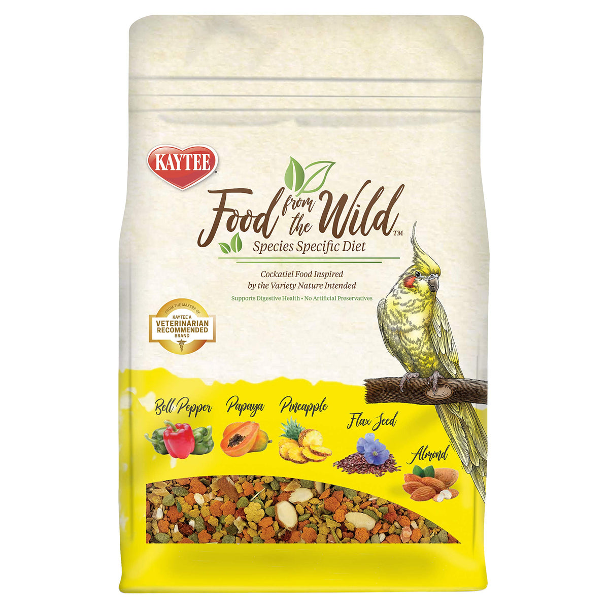 Kaytee Nourriture Sauvage pour Calopsitte – mélange forage premium pour stimulation et enrichissement.