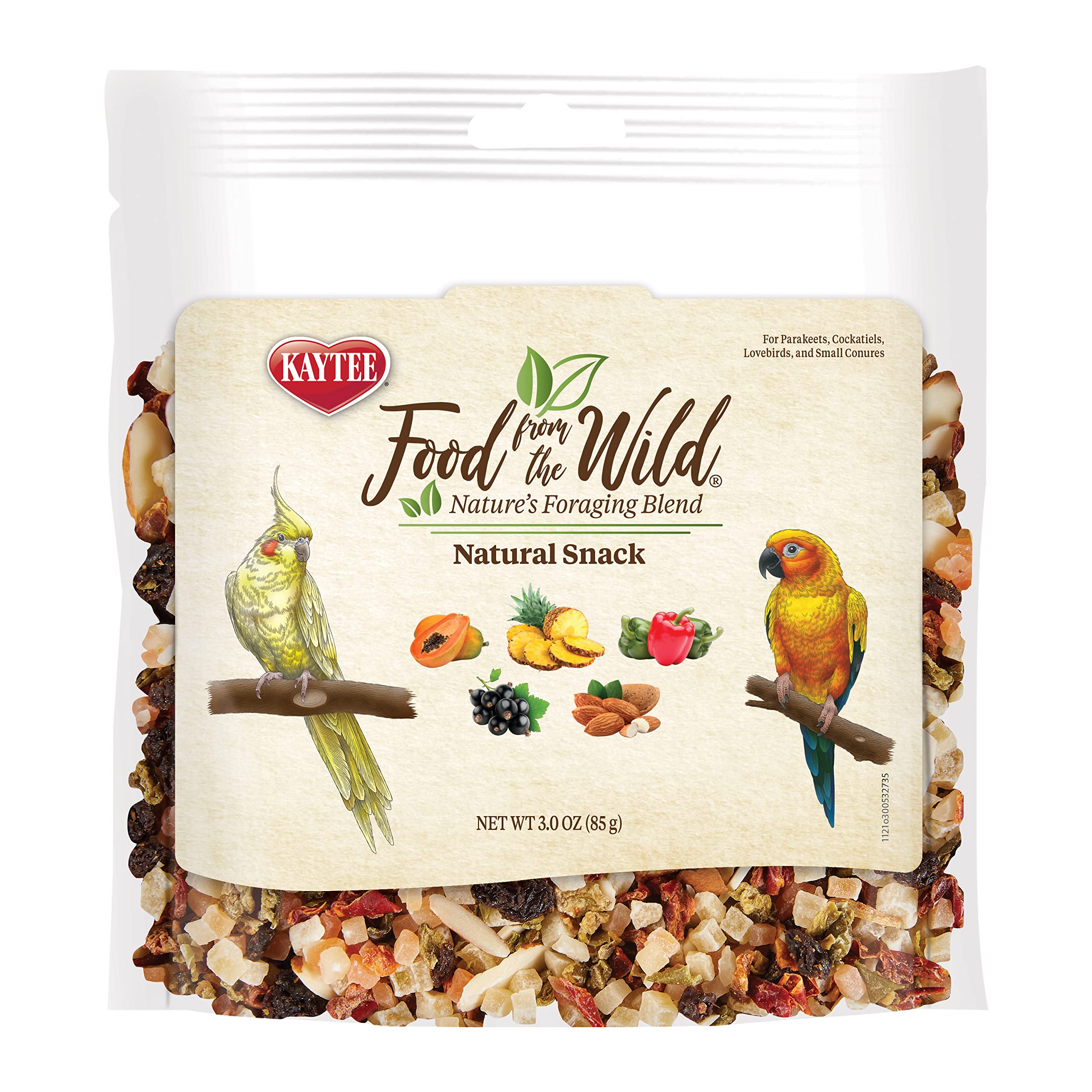 Kaytee Nourriture Sauvage emballage — friandise naturelle idéale comme récompense pour oiseaux.
