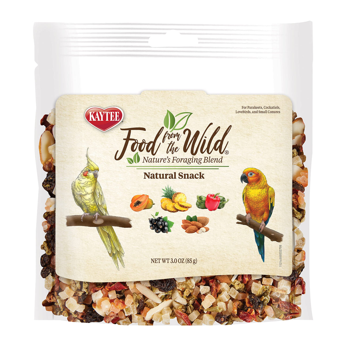 Kaytee Nourriture Sauvage emballage — friandise naturelle idéale comme récompense pour oiseaux.