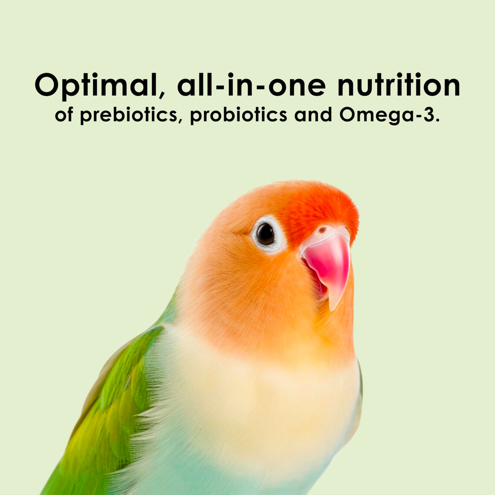 Kaytee Nutri Soft avec Omega-3 soutient le cerveau, la peau et le plumage.