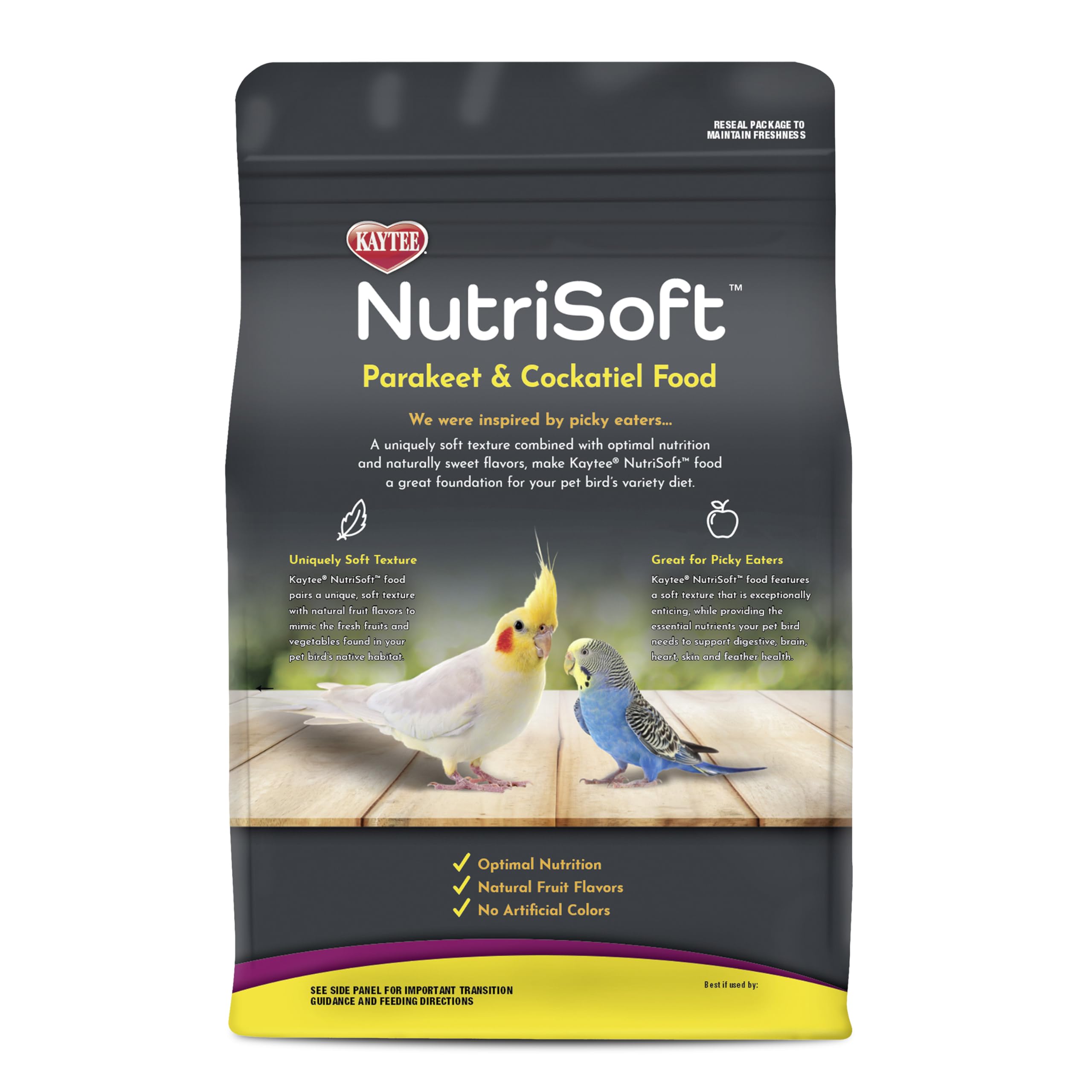 Kaytee NutriSoft alimentation quotidienne pratique pour oiseaux.