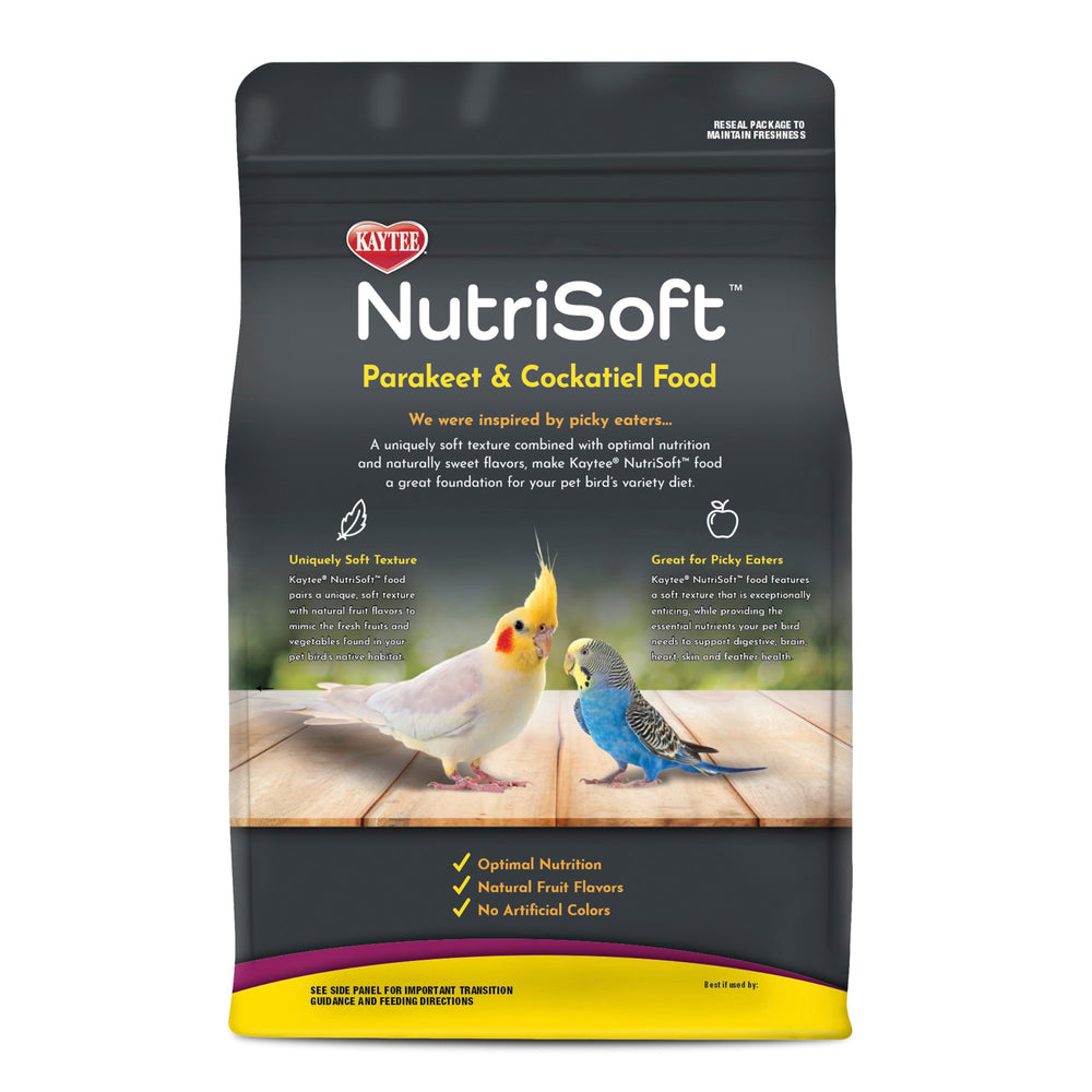 Kaytee NutriSoft alimentation quotidienne pratique pour oiseaux.
