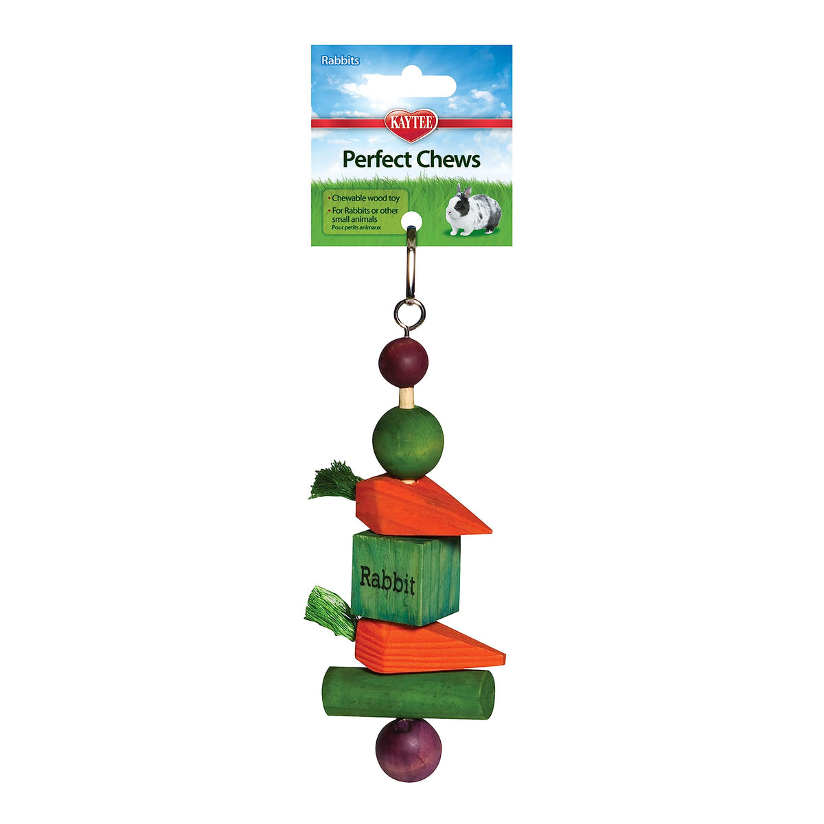 Kaytee Perfect Chews : boules en bois stimulant la mastication et l'activité.
