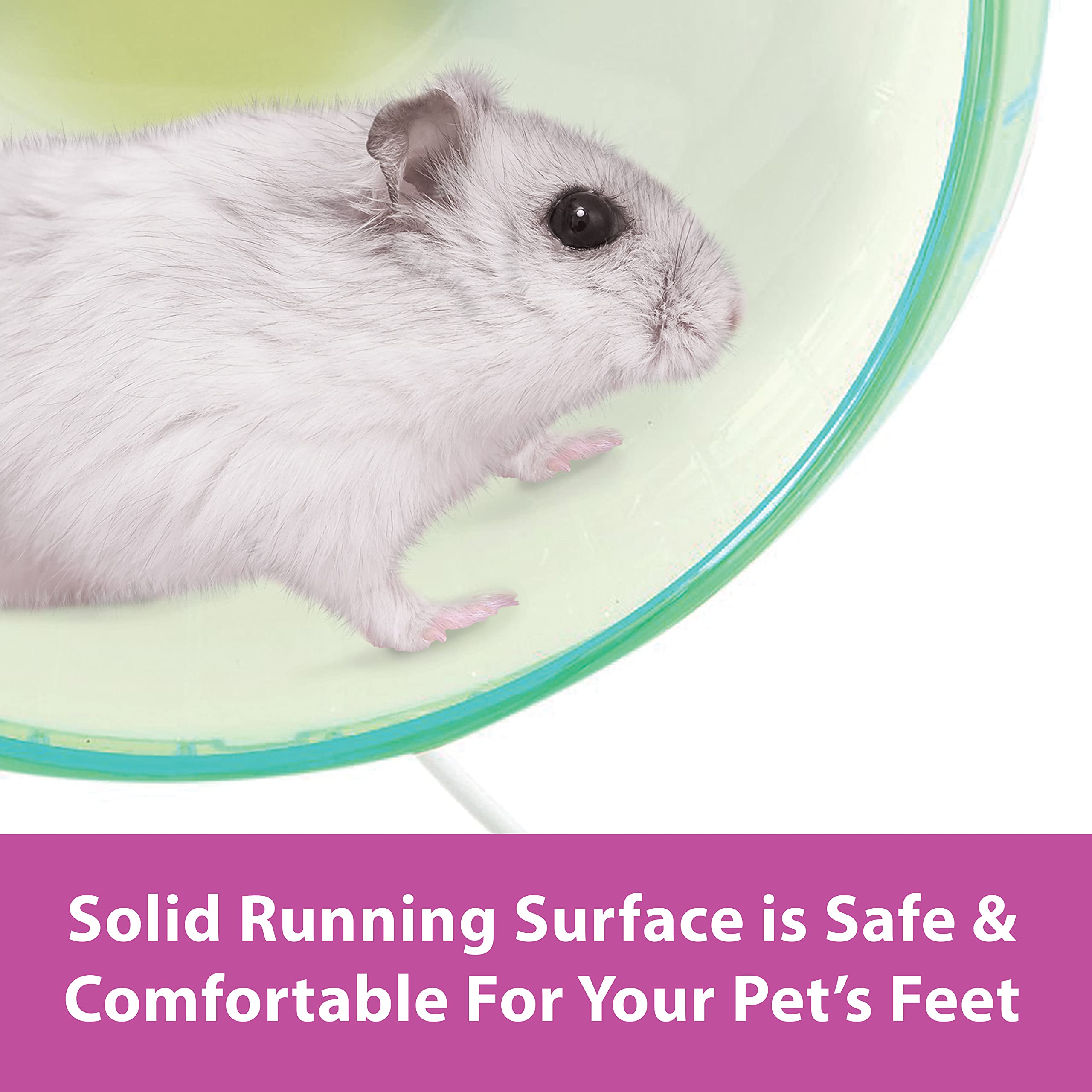 Kaytee roue diamètre 10 pouces; espace suffisant pour grands hamsters.