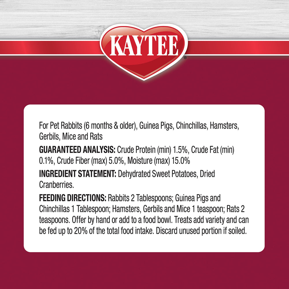 Kaytee Snack adapté pour cobayes, lapins adultes et hamsters, format pratique.