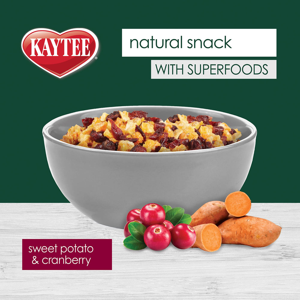 Kaytee Snack utilisable comme garniture sur l'alimentation quotidienne pour varier les textures.