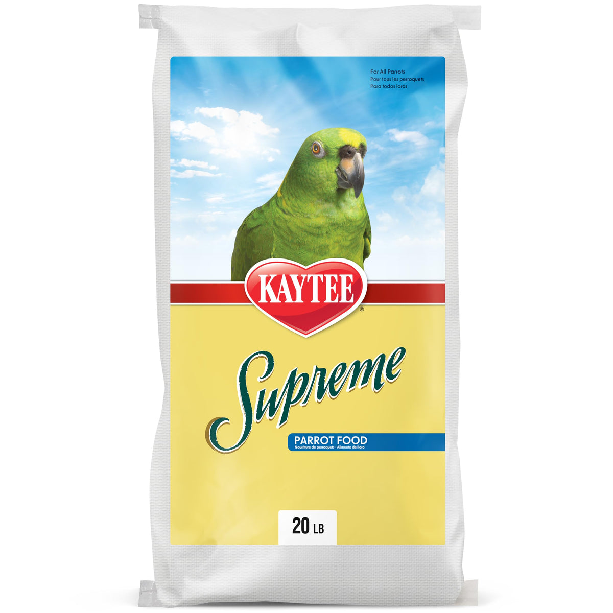 Kaytee Supreme Nourriture pour Perroquet dans son sac 20 lb, alimentation équilibrée pour votre oiseau.