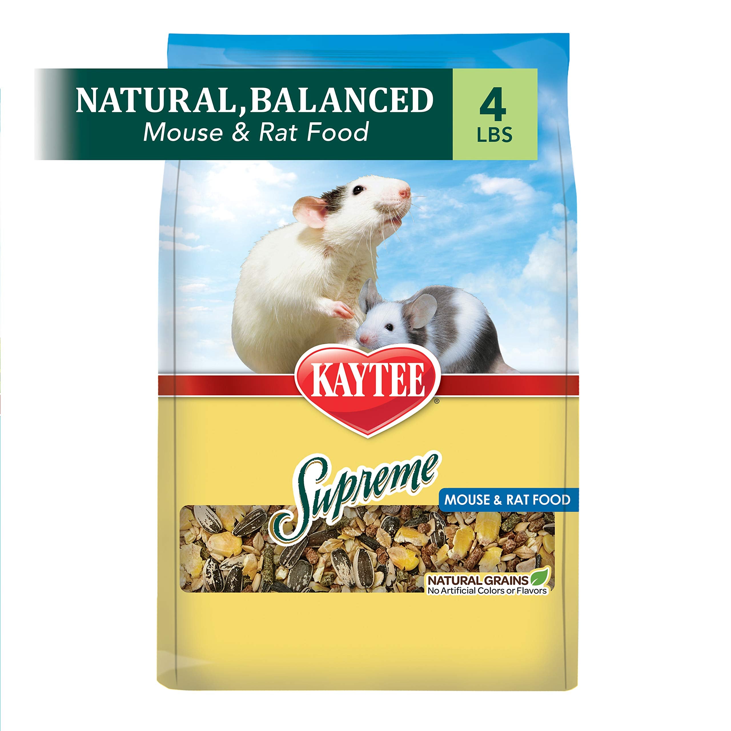Kaytee Supreme pellets-et-grains-divers, alimentation equilibrée pour souris et rats.