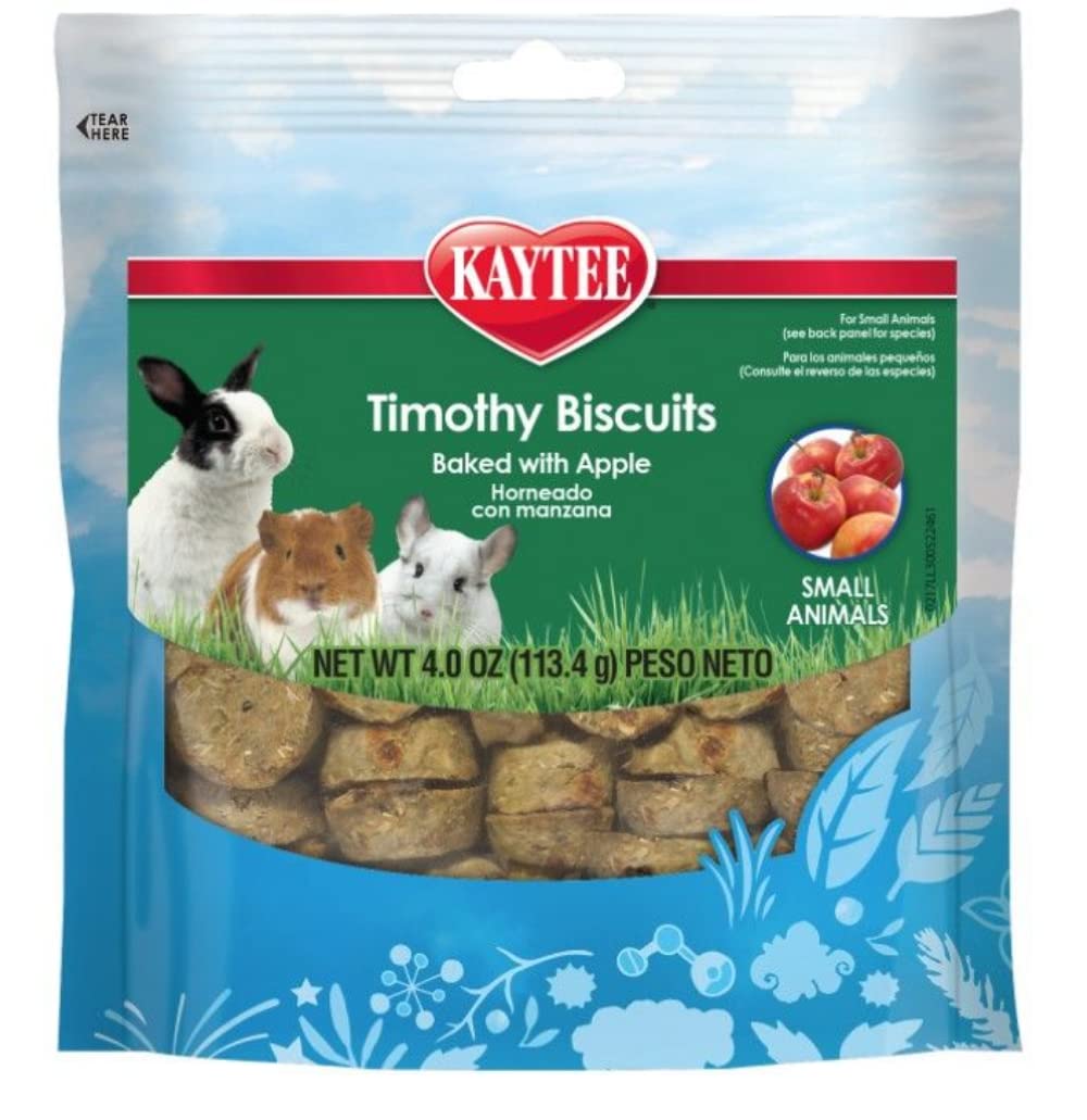 Kaytee Timothy biscuits pomme – friandise croquante pour dentition et digestion des petits animaux