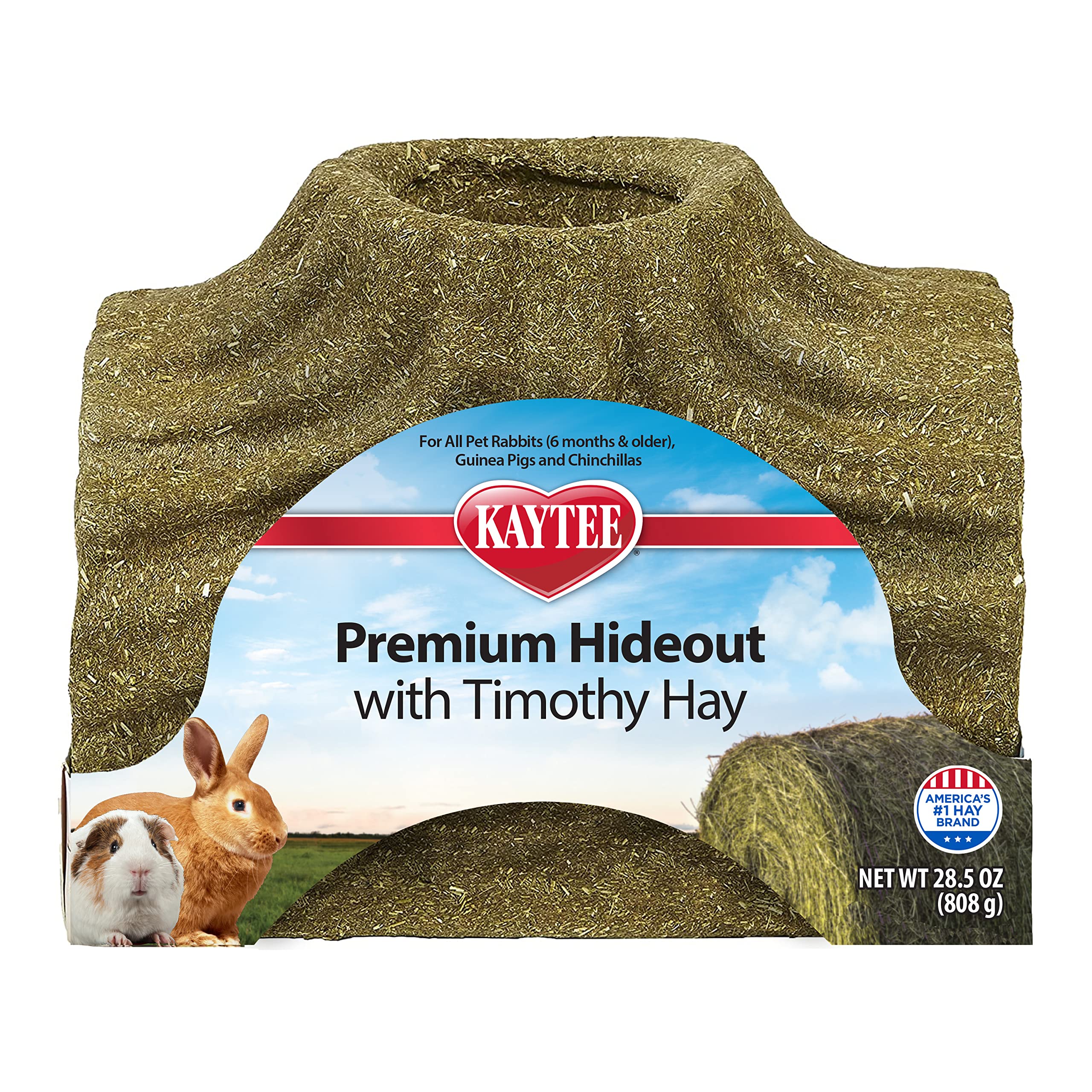 Cachette Kaytee Timothy en foin grand format, refuge et plaisir de mastication pour lapins