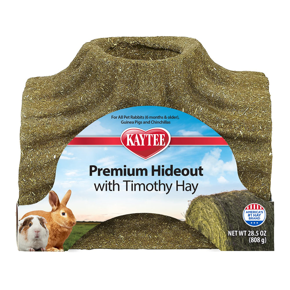 Cachette Kaytee Timothy en foin grand format, refuge et plaisir de mastication pour lapins