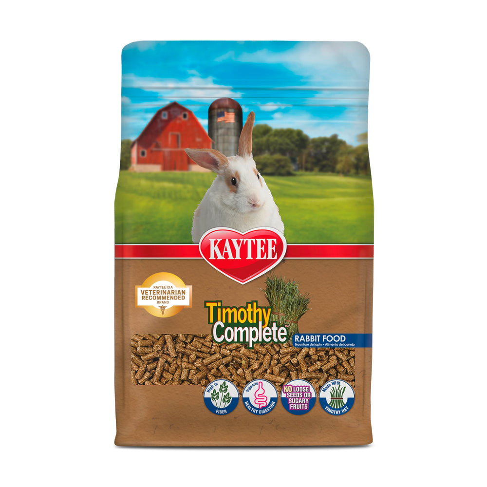 Kaytee Timothy Complete pellets pour lapin, soutien nutritionnel équilibré.