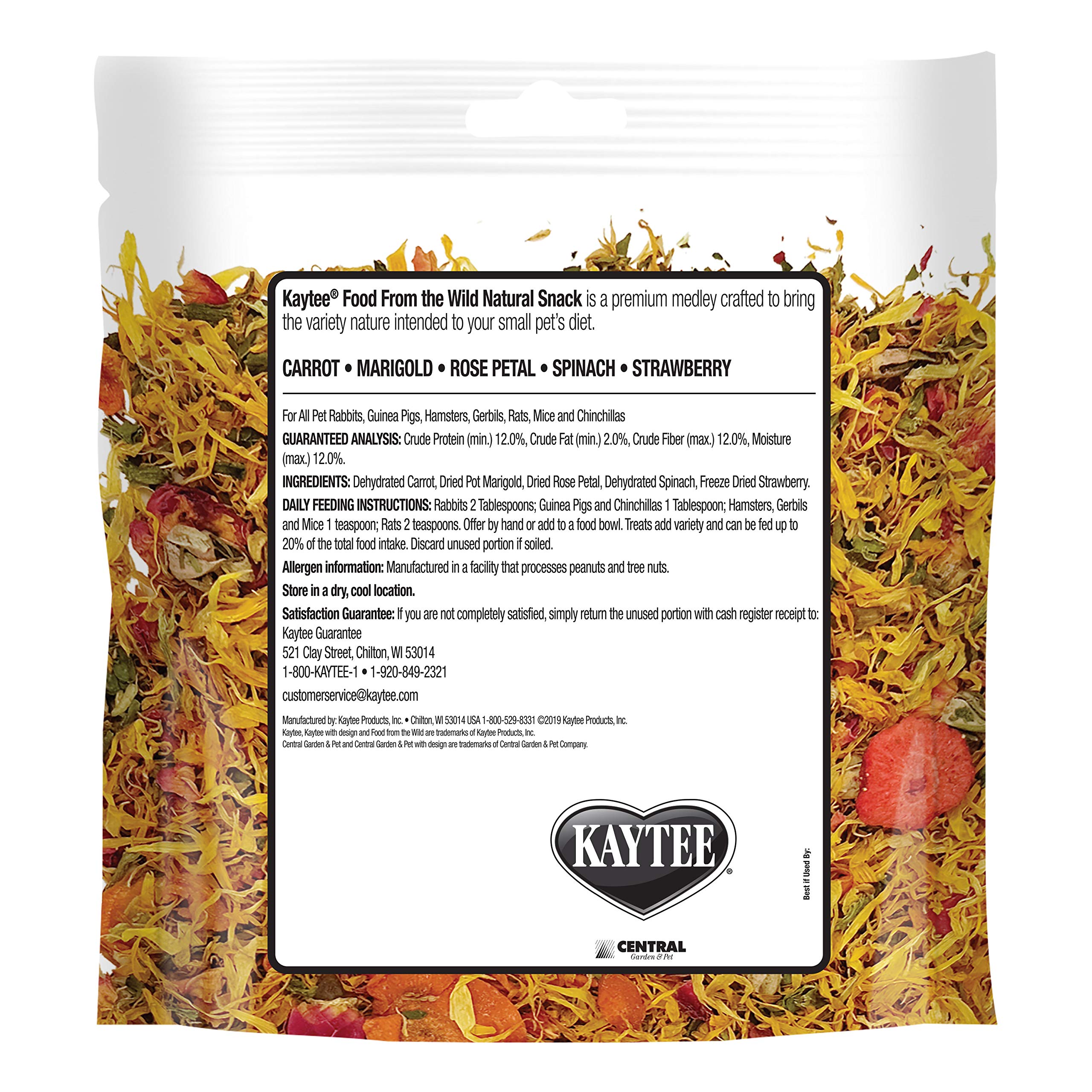 Utilisation quotidienne Kaytee : garniture sur le foin ou la nourriture