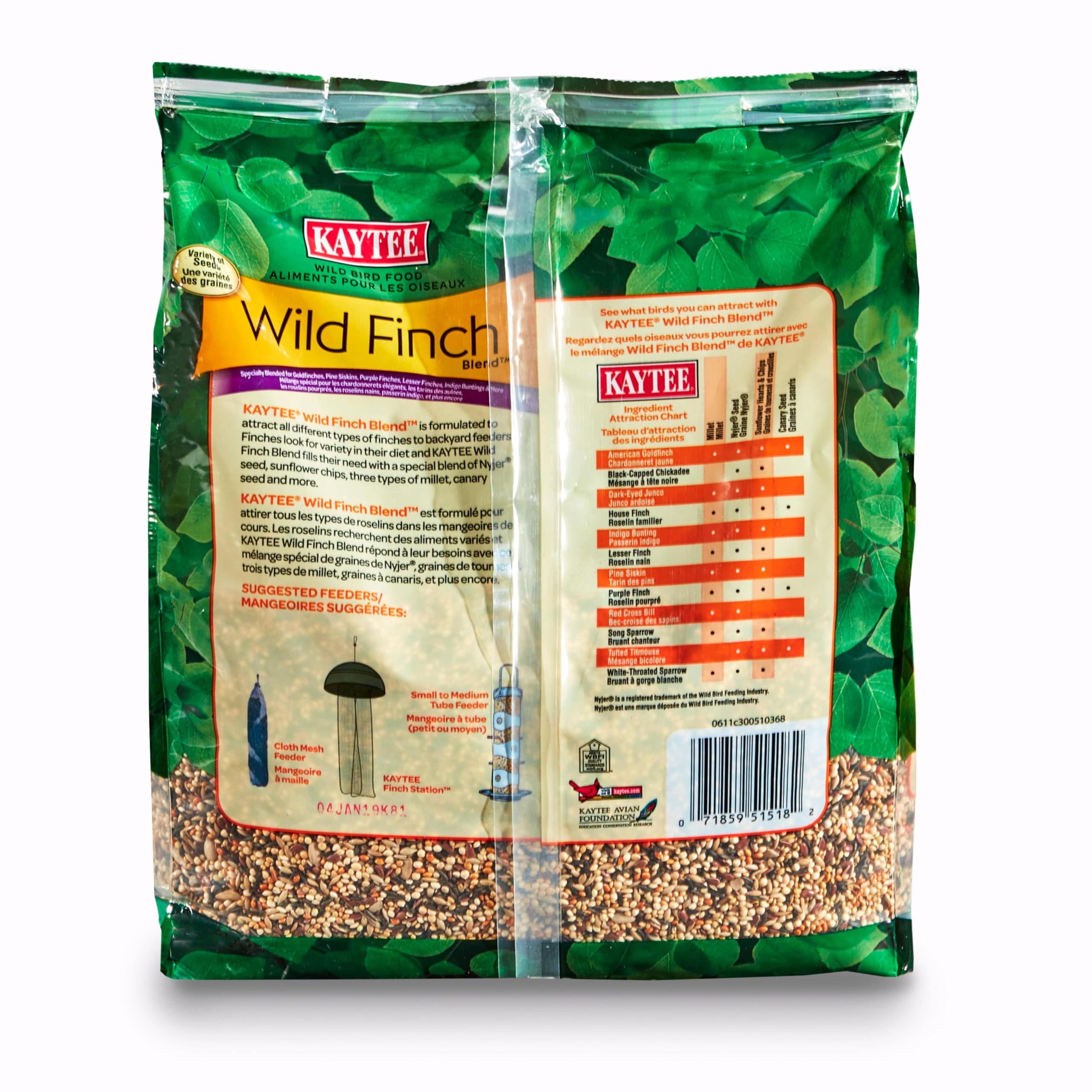 Kaytee Wild Finch melange graines petites, énergie adaptée pour les oiseaux.