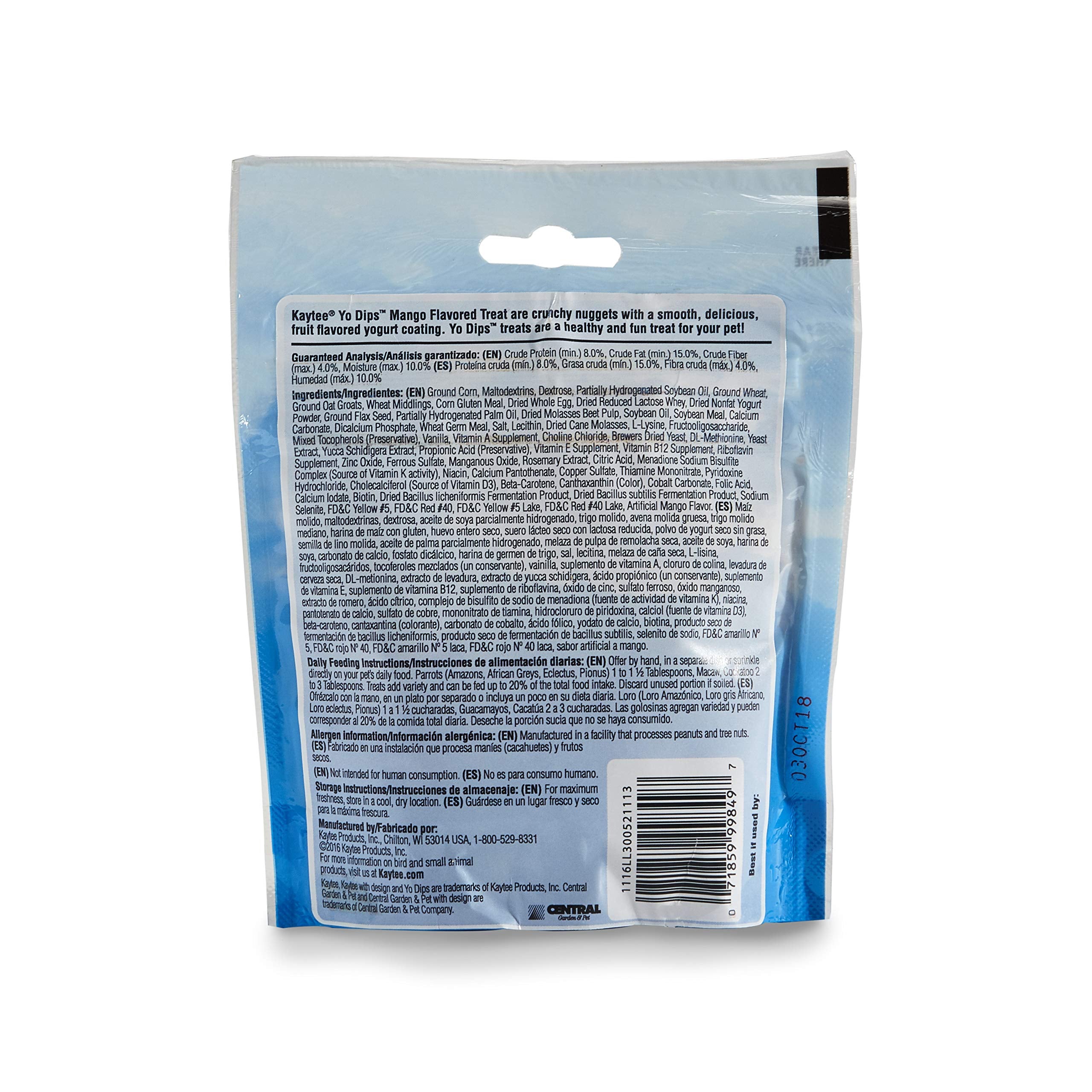 Kaytee Yo Dips perroquet mangue yaourt enrobage gourmand pour moments de complicité.