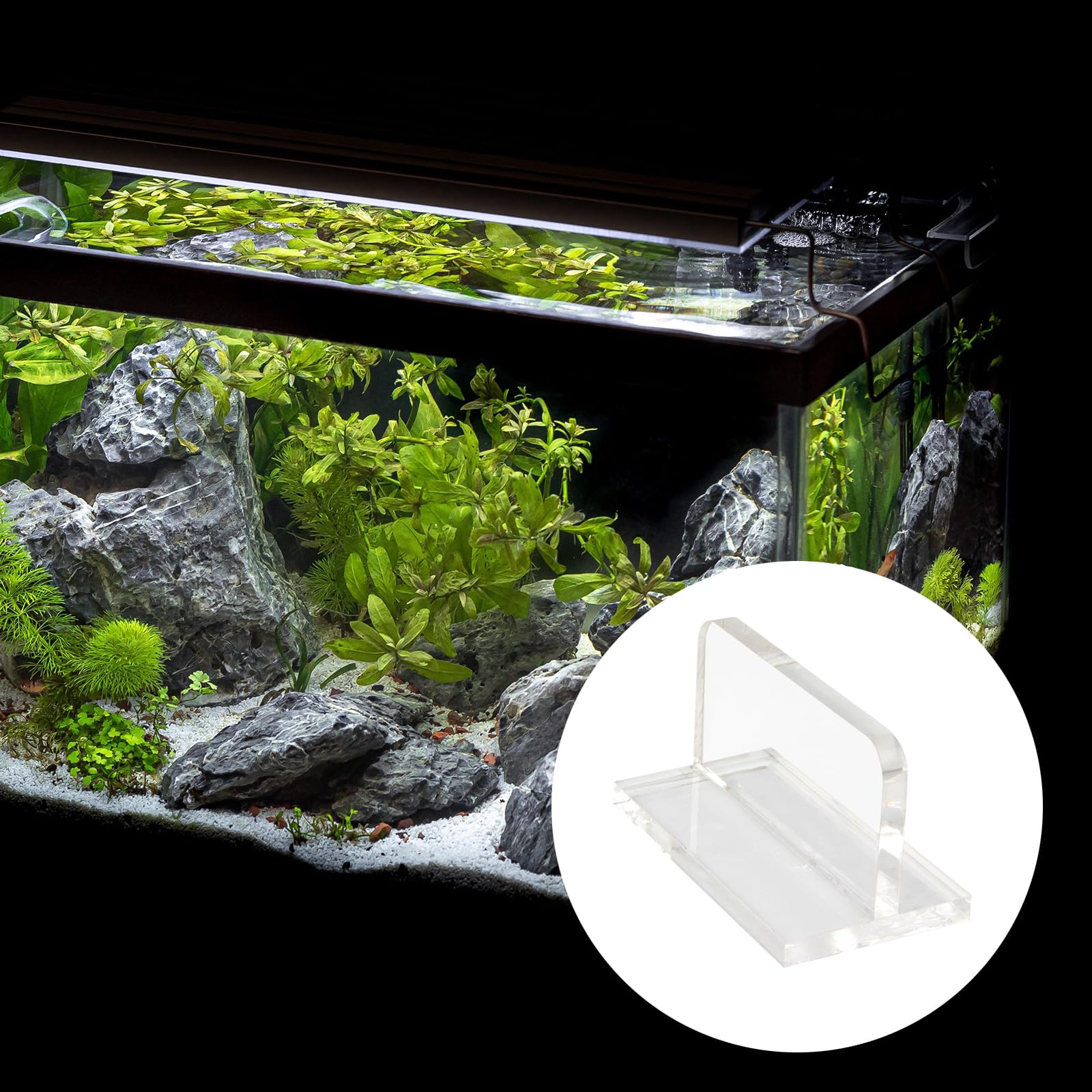 KCGANI - poignée rectangulaire en acrylique pour couvercle d’aquarium, ouverture rapide.