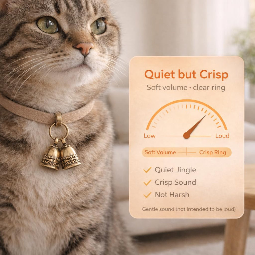 Cloche cuivre fini antique kcrygogo, allure vintage pour chien et chat.