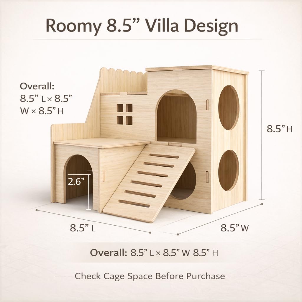 Kcrygogo-structure-double-etages-hamster: espace intérieur spacieux pour repos et jeux.