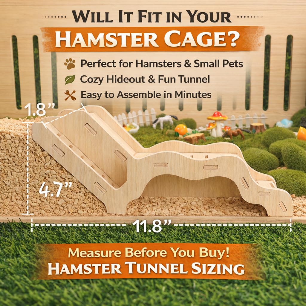 kcrygogo tunnel souterrain pour hamster, encourage le jeu de fouille naturelle