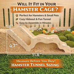 kcrygogo tunnel souterrain pour hamster, encourage le jeu de fouille naturelle