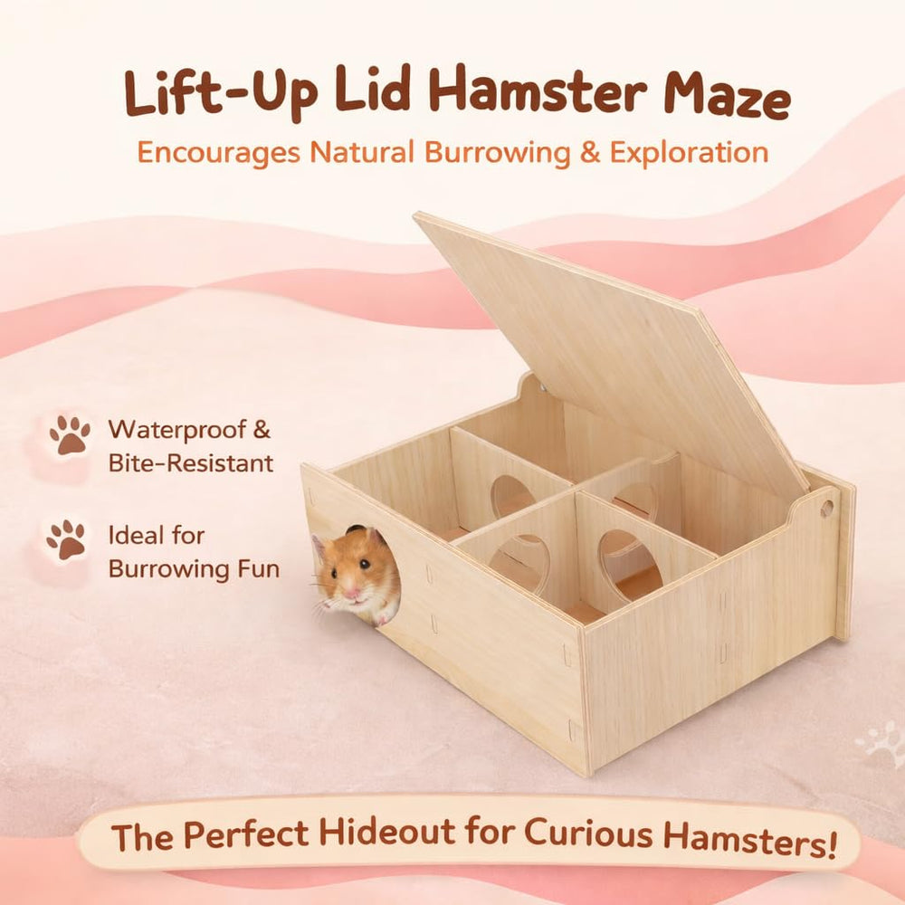 Kcrygogo zone activite hamster, design naturel et stimulation.