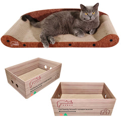 KEBKE boite-grattoir chat 17po, refuge privé et griffage ciblé.