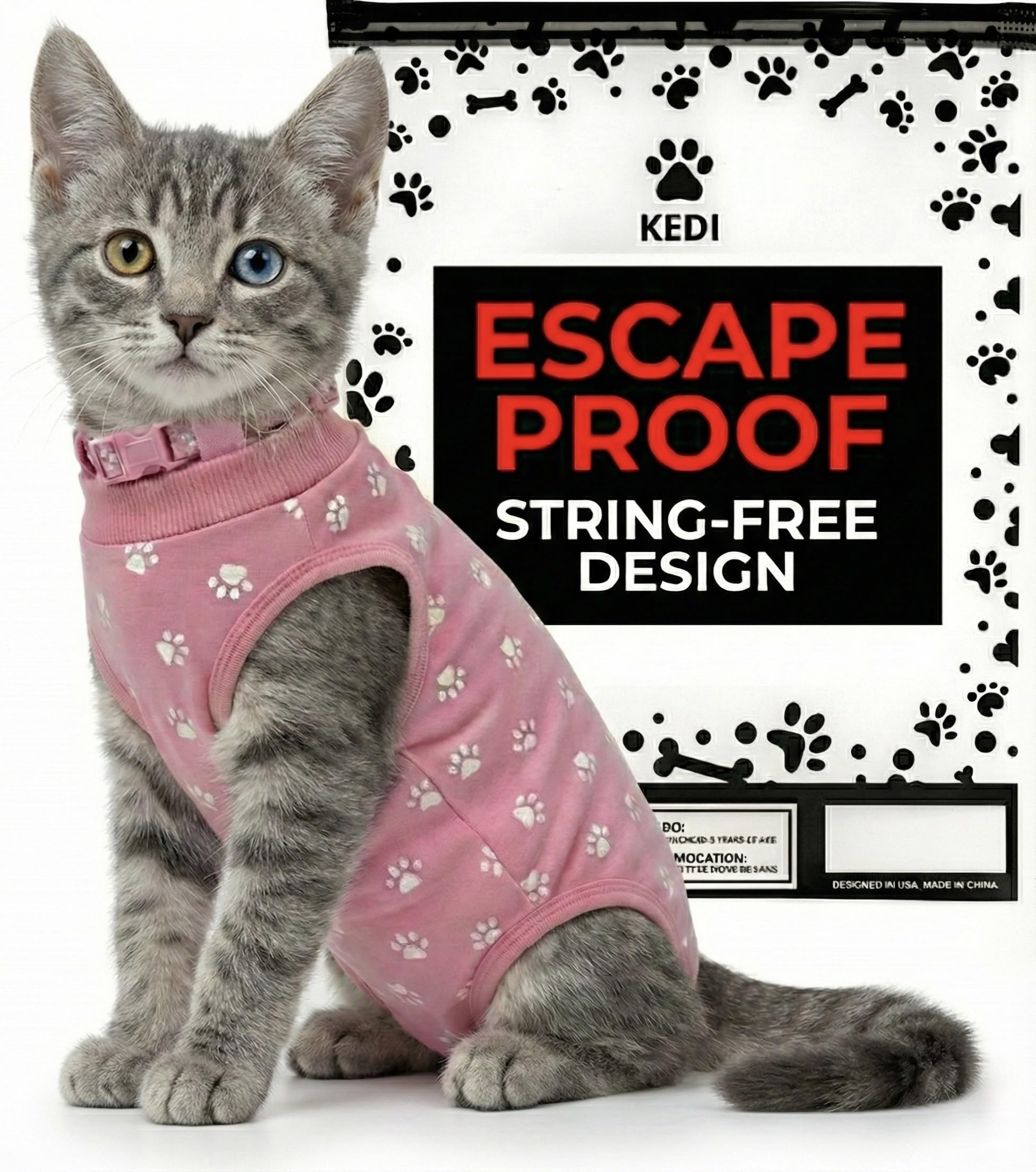 Kedi Cats Solutions kit chaton récupération rose petit, sécurité renforcée et confort.