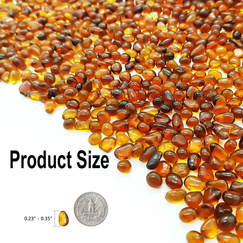 Keedolla pierres-ornement-ambre-6-9mm pour terrarium et poissons.