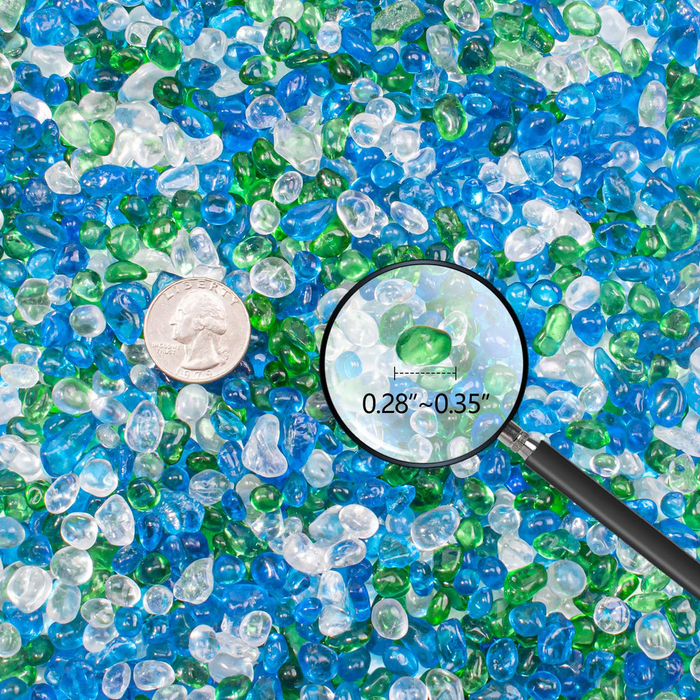 Keedolla gravier verre vert piscine, couleur rafraîchissante pour espaces extérieurs.