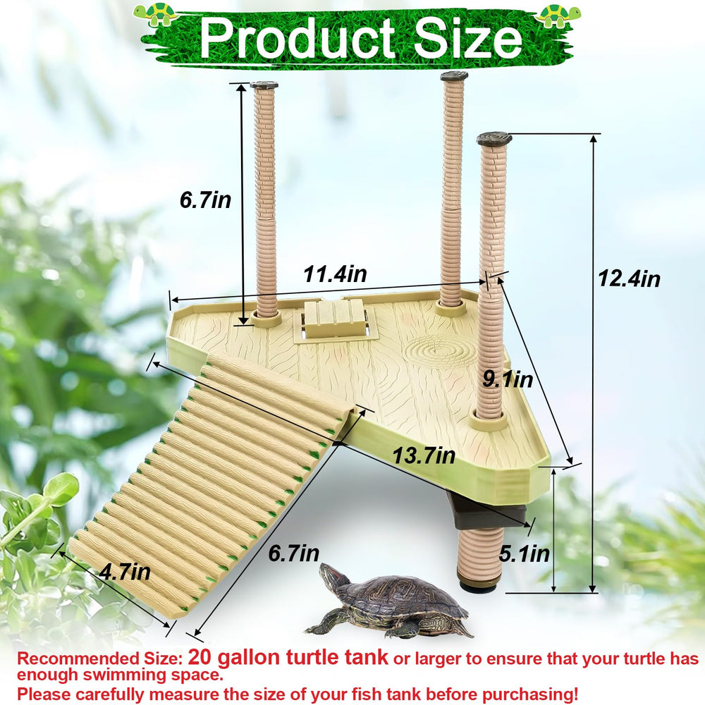 Keedolla plateforme basking tortue, surface sèche et chaude pour le repos