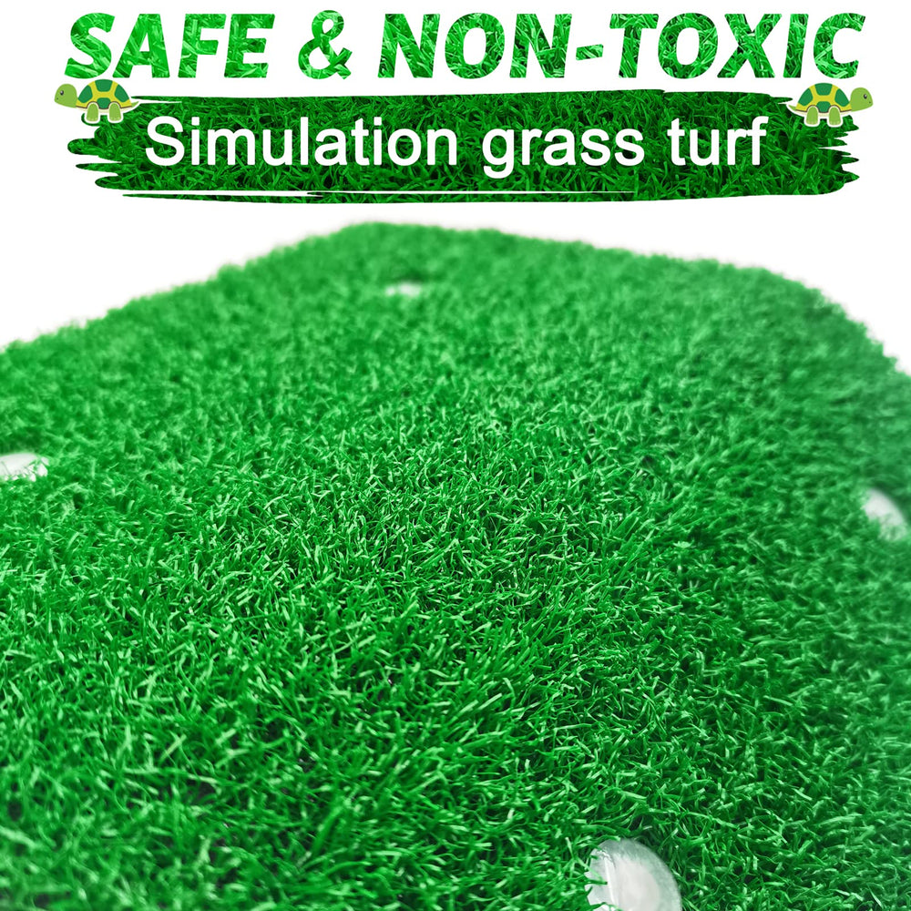 Keedolla plateforme tortue adhesion gazon synthétique assure stabilité en terrarium.