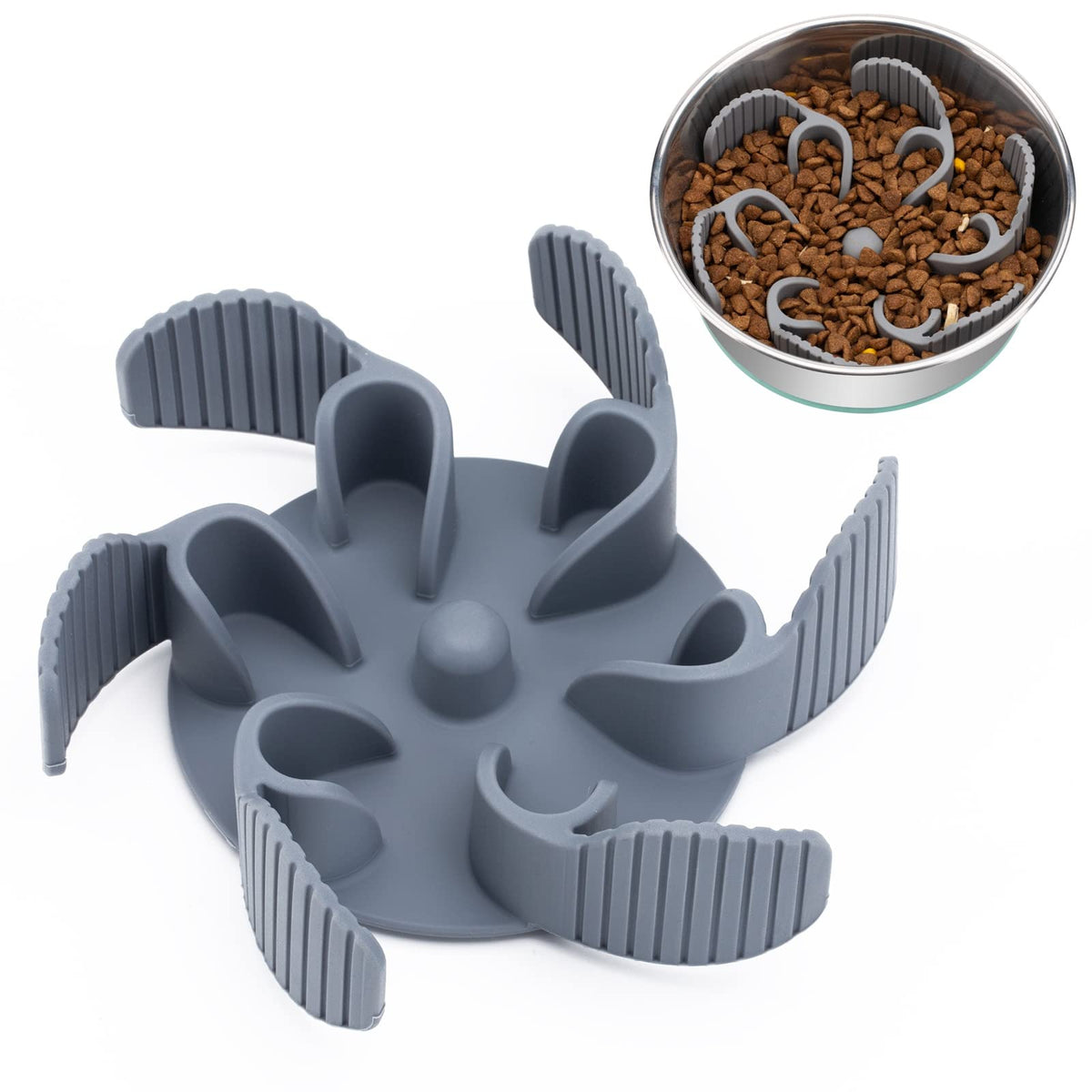 Keegud insert lent bol chien ventouse: ralentit l’ingestion et favorise une dégustation plus calme