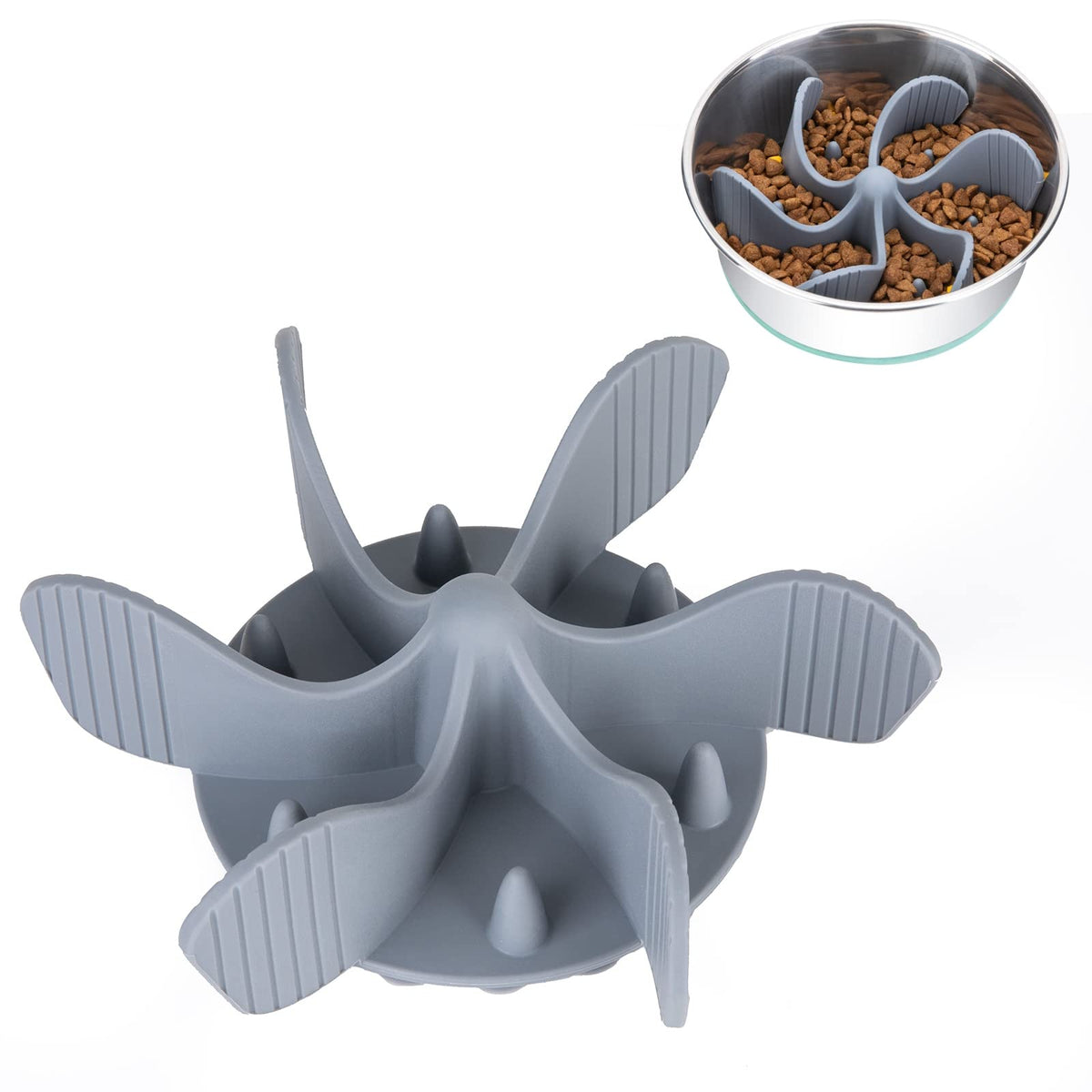 Keegud insert-lent-bol-chien ralentit l'alimentation pour un repas plus détendu.