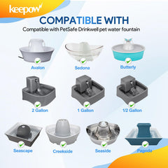 Filtre Keepow pour fontaine chat compatibles Drinkwell remplacement facile