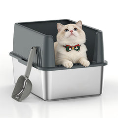 Keeyova boîte-litière pour chats avec rebords hauts réduit les éclaboussures.