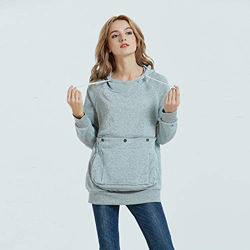 Kei Tomlison capuche-douce-gris-clair: chaleur agréable pour les sorties.