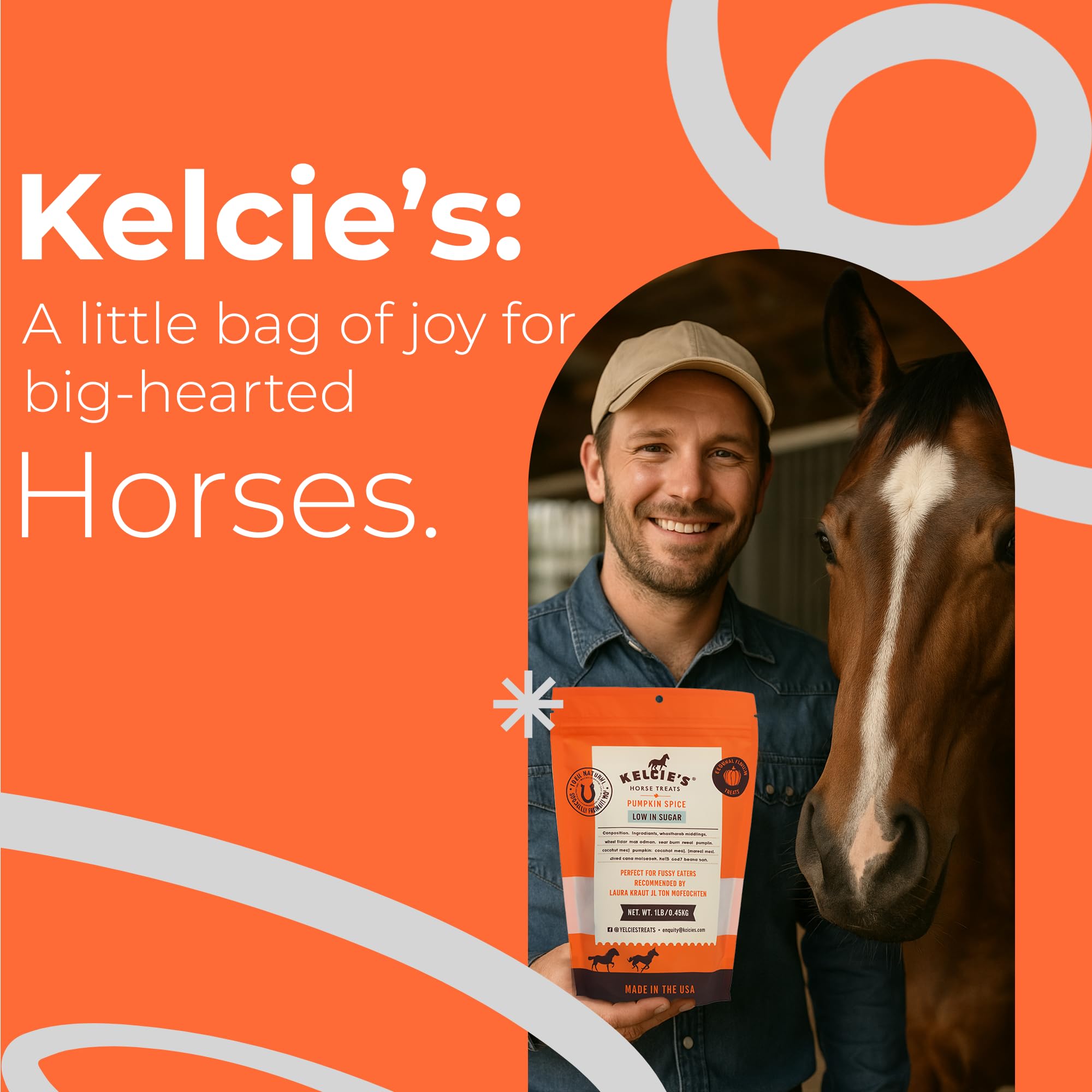 Kelcies Pumpkin Spice friandise cheval – sans additifs ni arômes artificiels.