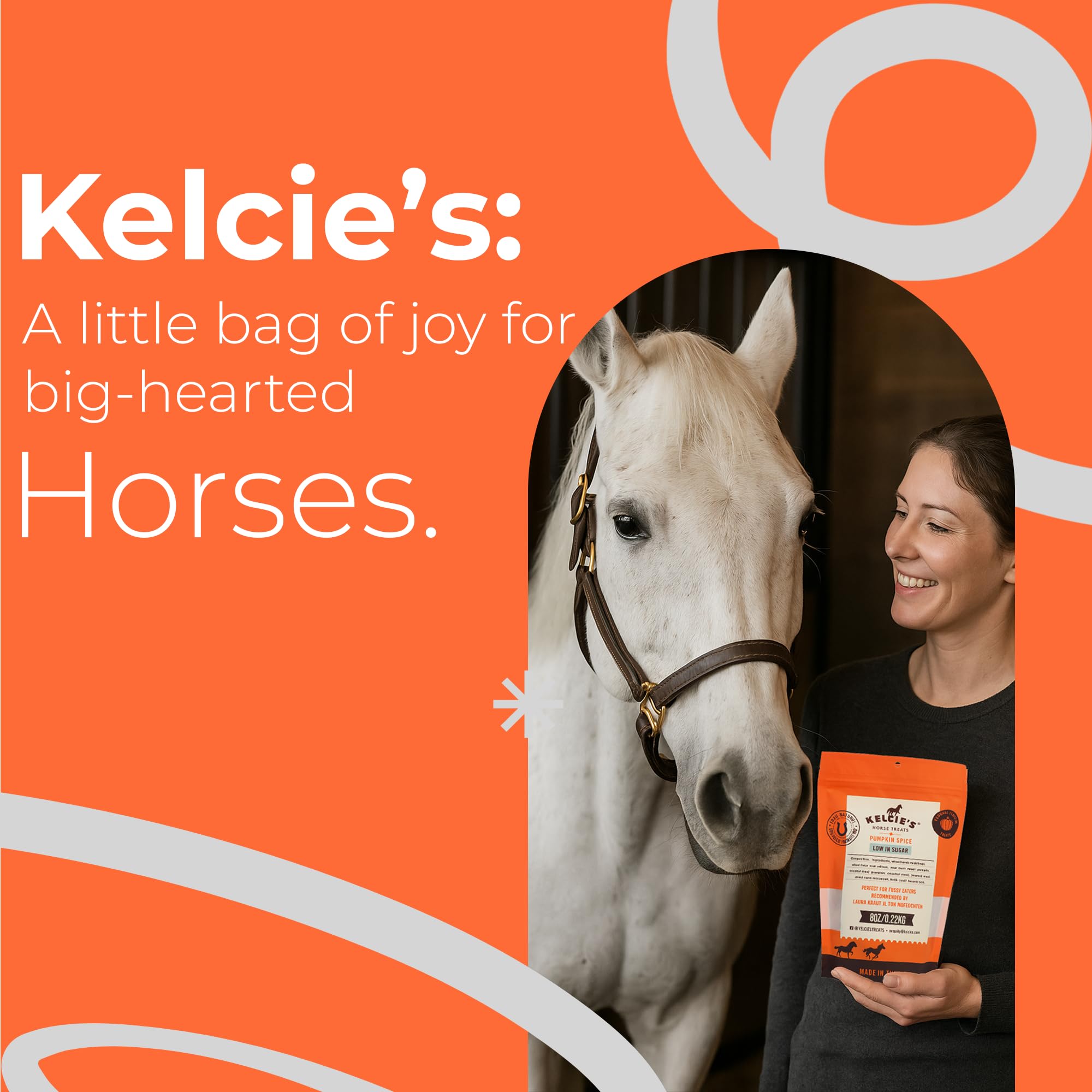 Friandises Kelcies Pumpkin Spice goût attractif pour motiver le cheval