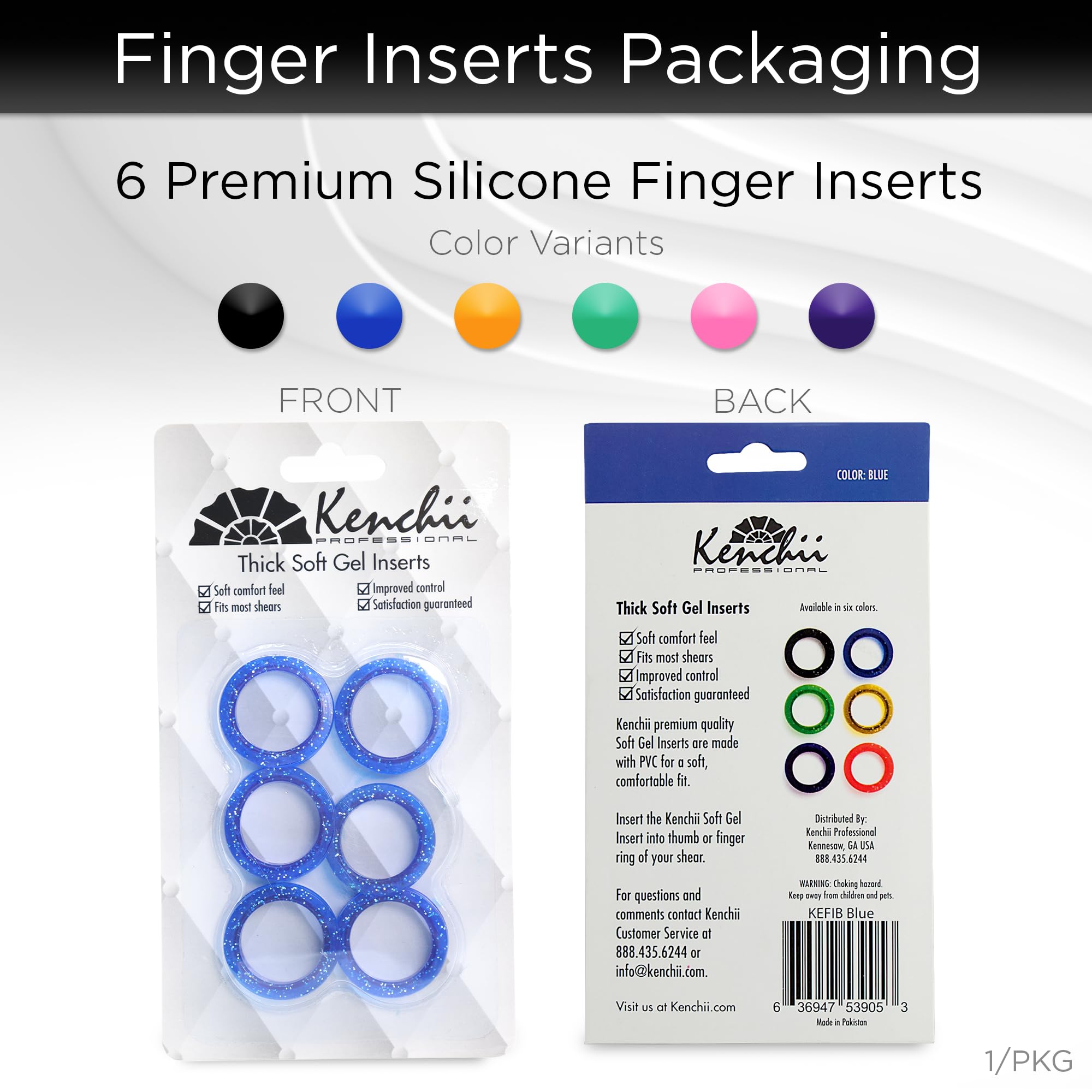 Kenchii insert-doigt couleurs-multiples permet de personnaliser votre matériel.