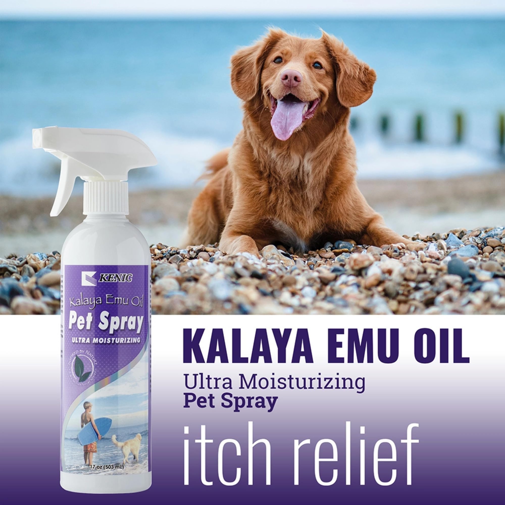 Kenic Spray huile d'émeu – corps: soin doux hydratant pour le pelage sur le corps.