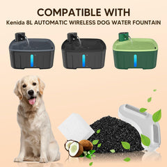 Kenida filtre carbone coco, filtration efficace des débris et poils.