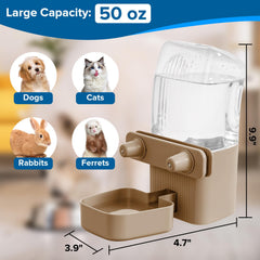 Bouteille 50oz adaptée lapin, furet, chat et chien, grande capacité.