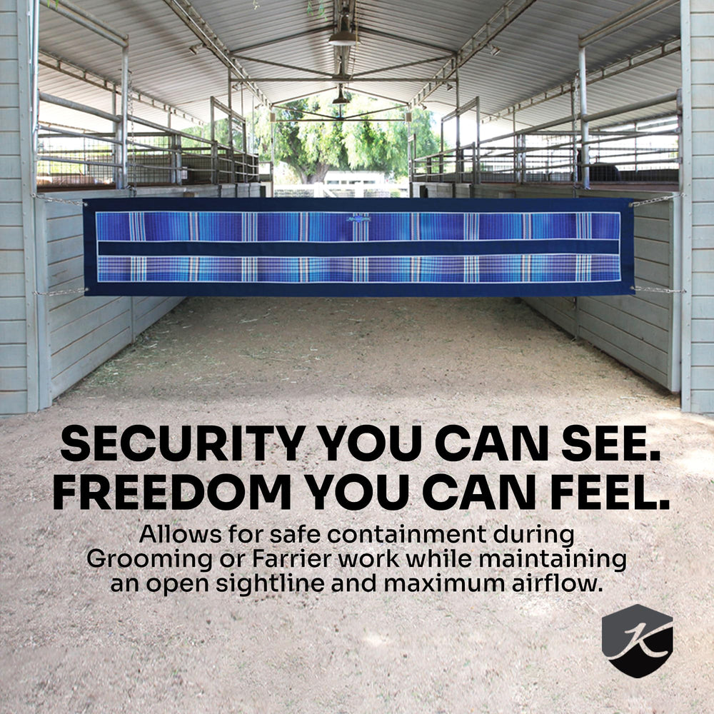 Kensington Aisle Guard – centre tissé personnalisable pour identification.