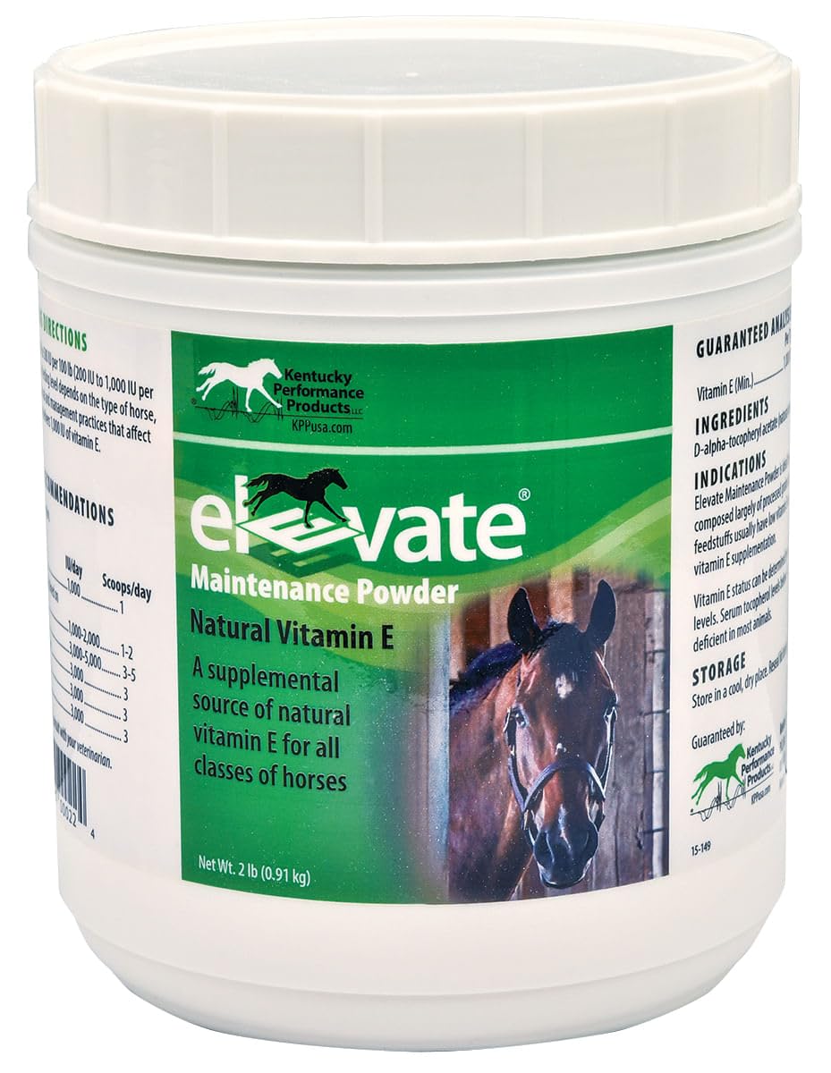 Poudre Elevate pour chevaux de Kentucky Performance Prod, vitamine E facilement absorbée.