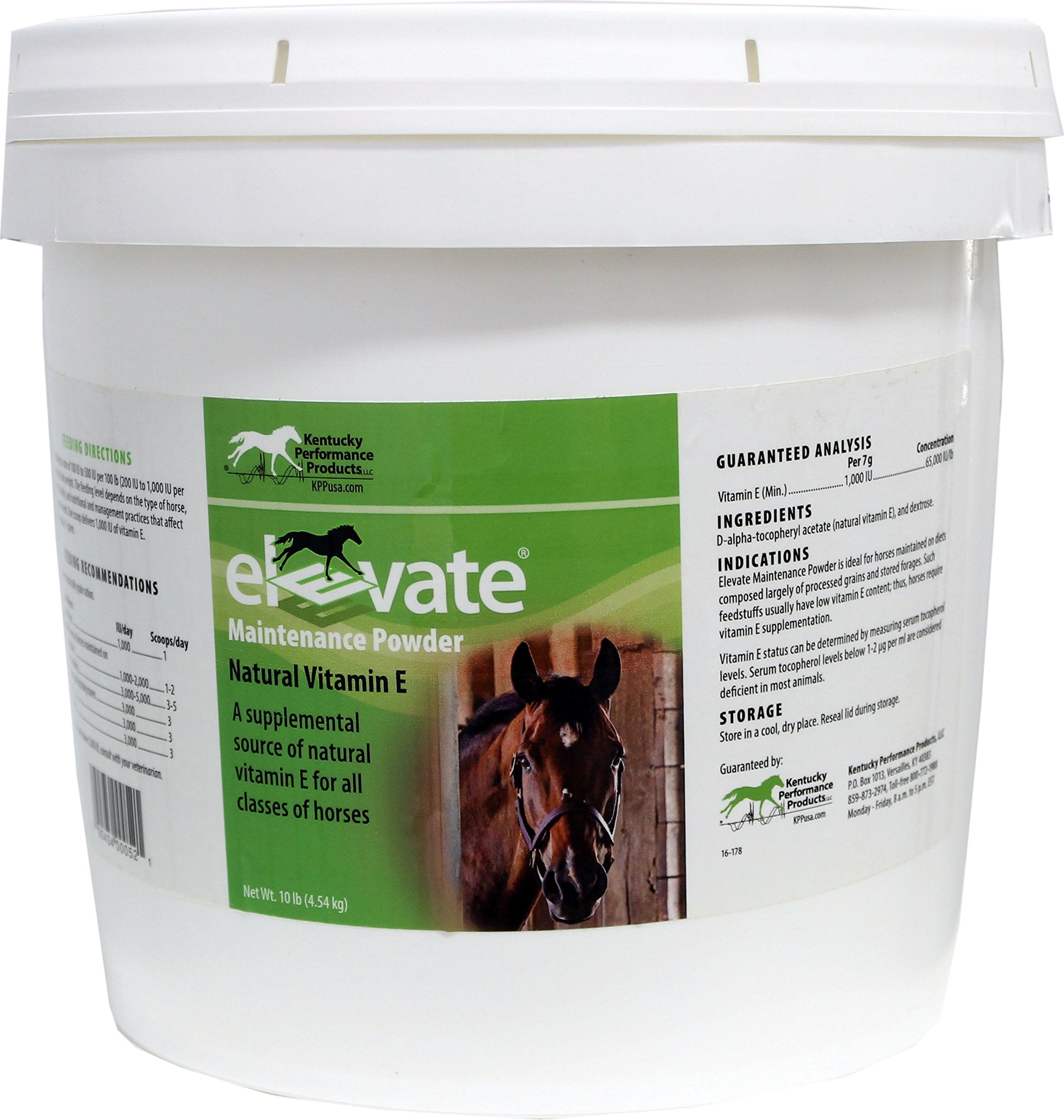 Poudre Elevate d'entretien de Kentucky Performance Prod soutient la musculature et le système nerveux du cheval.