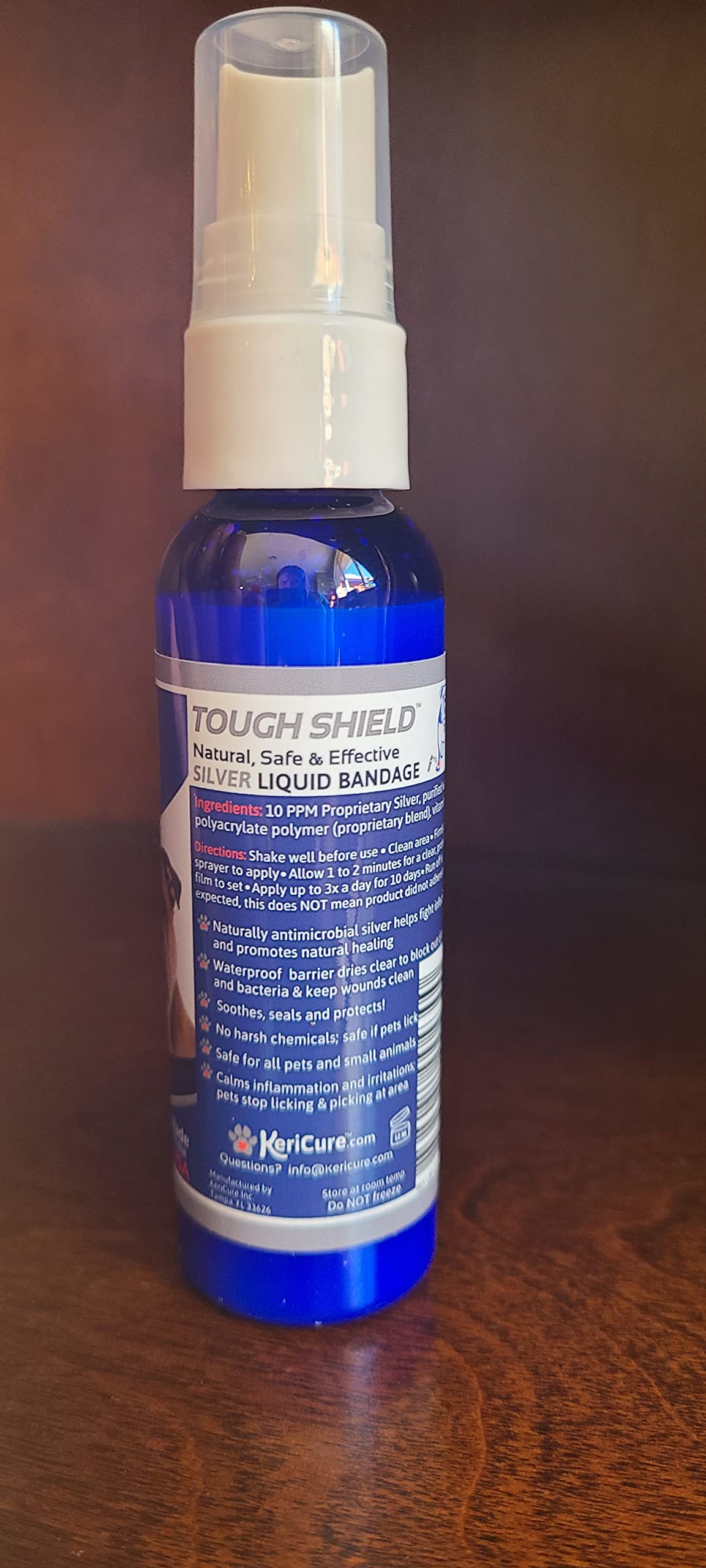 Détail de la technologie nanopolymer argentée utilisée par KeriCure Tough Shield.
