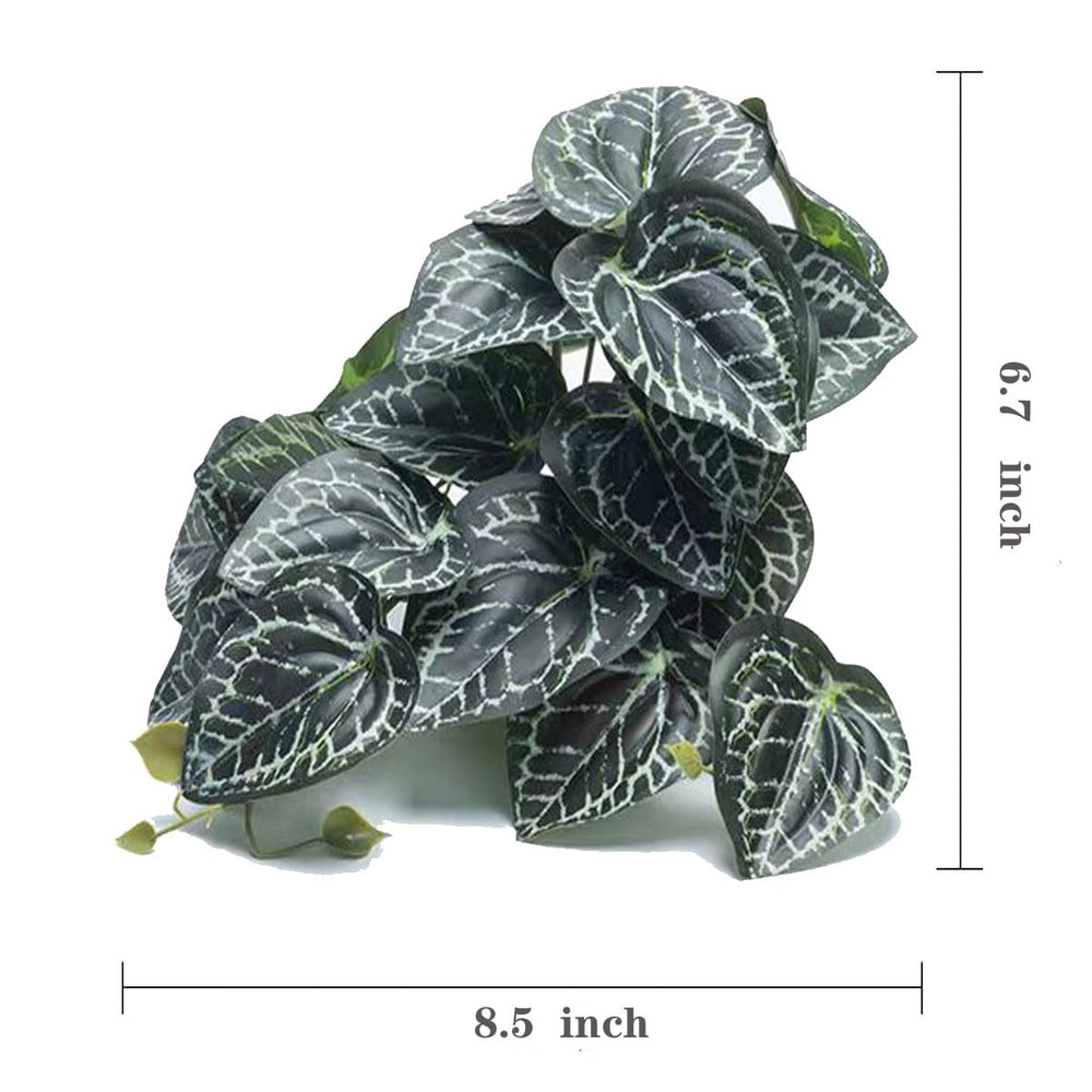 KERUIDENG Feuilles réalistes, décor naturel et ambiance vivante dans le terrarium.