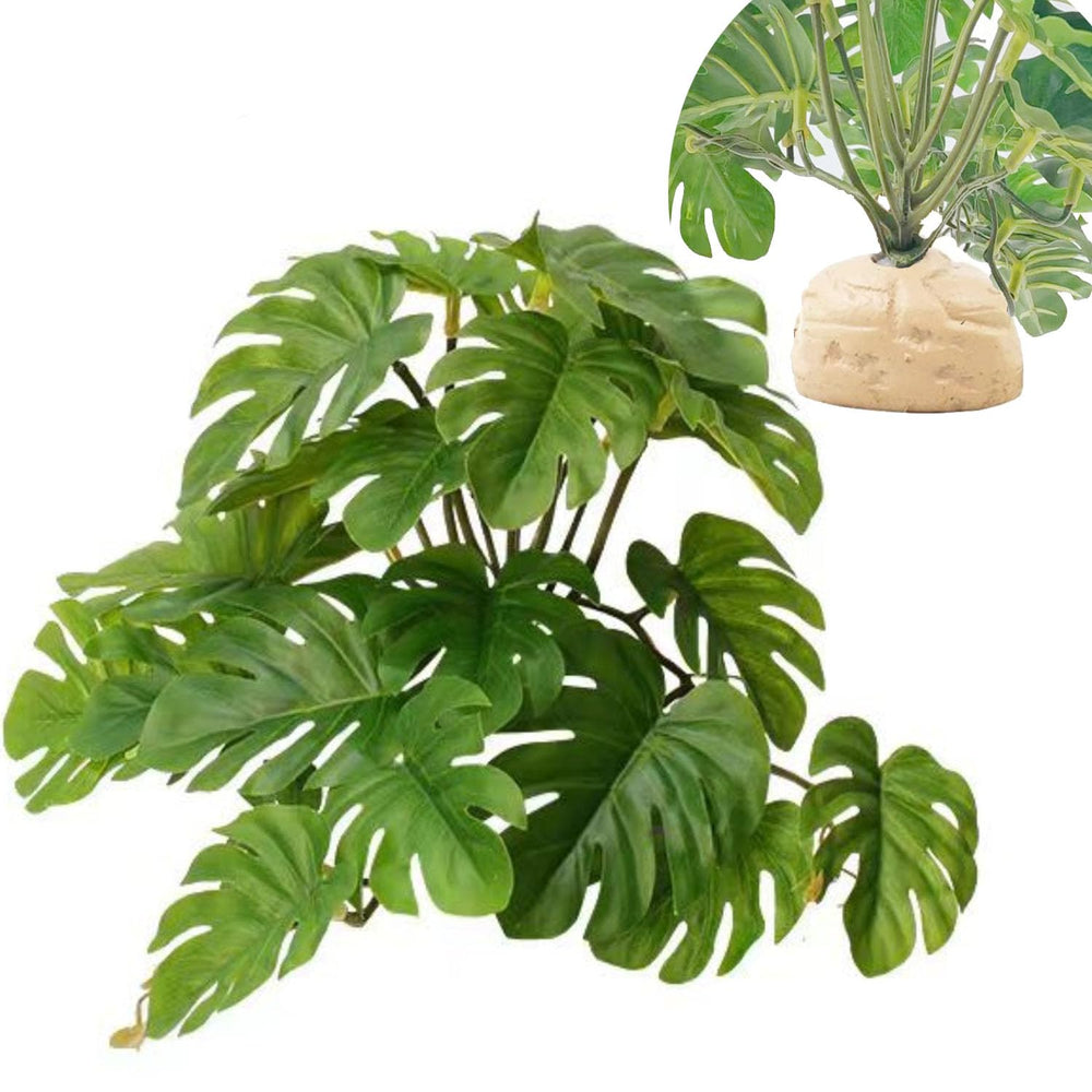 KERUIDENG plante terrarium monstera-deliciosa-base: décor réaliste et base lourde pour stabilité.