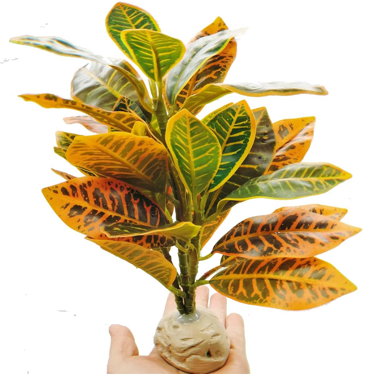KERUIDENG Plantes terrarium réalistes pour reptiles, apportant couleur et camouflage.