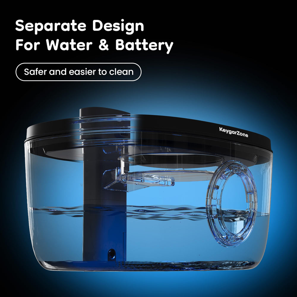 Keygarzone fontaine-eau-chat-sans-fil-batterie-4000mah — mobilité sans prise électrique.
